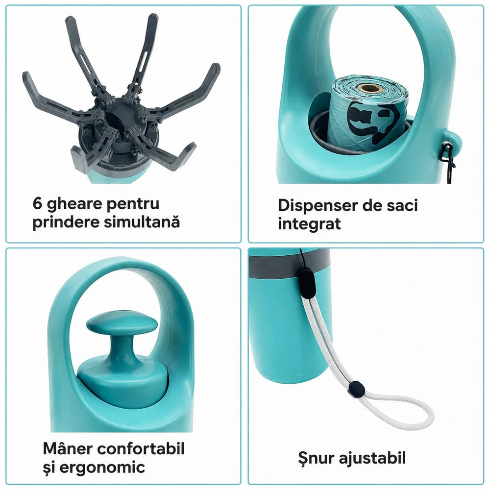 Colector Portabil pentru Câini + 1 Rolă de Saci Cadou